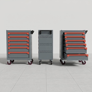 Garage Heavy-duty Steel Tool <b>Chest</b> Reinforced <b>Drawer</b> Structure Dual Security Lock Wear-resistant Wheels for Auto Service Work - Product Image 4