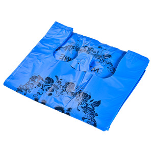 Fábrica de China, buena calidad, tamaño personalizado, azul, rosa, amarillo, verde, bolsas de plástico con asa para compras exportadas a <span class=keywords><strong>Yeman</strong></span> - Product Image 1