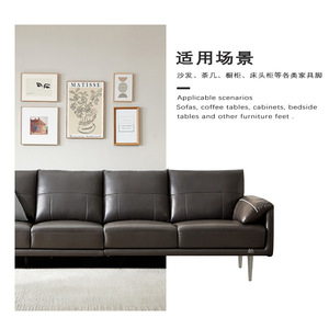 Wansheng Furniture <b>Legs</b> Straight Cone 17cm Gun Black Cold Rolled Steel <b>Sofa</b> Coffee Table TV Cabinet Bedside Table Hardware - Product Image 4
