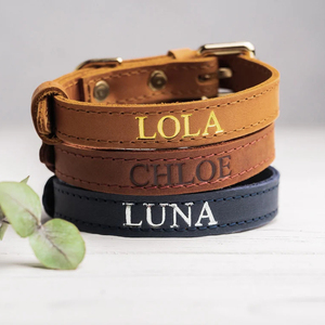 <span class=keywords><strong>Collar</strong></span> de gato de cuero hecho a mano, etiqueta de nombre personalizada Premium, <span class=keywords><strong>Collar</strong></span> suave duradero para interior y exterior, <span class=keywords><strong>Collar</strong></span> de entrenamiento para mascotas caninas - Product Image 4