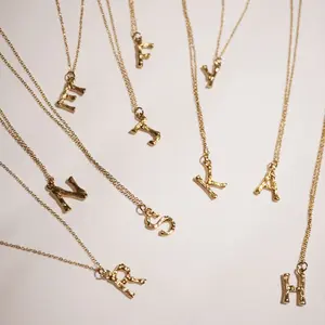 Collar con colgante de acero inoxidable con inicial de la marca eManco, 4 tipos de cadenas <span class=keywords><strong>para</strong></span> mujer, joyería <span class=keywords><strong>para</strong></span> la <span class=keywords><strong>mejor</strong></span> <span class=keywords><strong>amiga</strong></span>. - Product Image 5