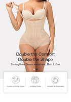 Combinaison complète fine et respirante en polyamide avec contrôle léger du ventre et corset de rehaussement des fesses pour femmes