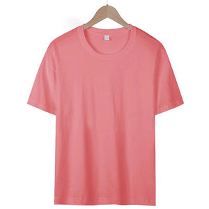 Camiseta de manga corta con hombros caídos de gran tamaño de algodón 100% de verano personalizada Camiseta de cuello redondo de algodón puro para hombres - Product Image 2