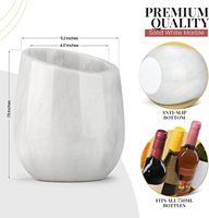 Seau refroidisseur en marbre à manchon de refroidisseur de bouteille en pierre solide pour la fête pour garder le champagne et les boissons au vin au froid