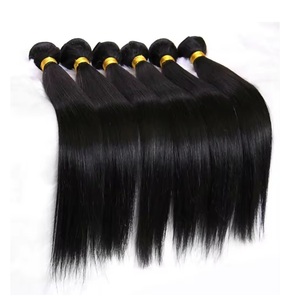 Extensions de cheveux humains 100% naturelles vierges indiennes Remy de haute qualité, double trame, lisses, brillantes, texture douce, à clipser - Product Image 1