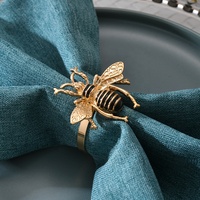 Anneau de serviette en métal à bourdon d'abeille, porte-serviette pour la saison de printemps, vacances, décoration de mariage, utilisation quotidienne
