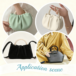 Manico <span class=keywords><strong>per</strong></span> Borsa con Perle Finte da 12cm in 7 Colori, <span class=keywords><strong>Telaio</strong></span> in Zinco Resistente, Accessorio Sostitutivo <span class=keywords><strong>per</strong></span> Borse da Sera Intrecciate Fai-da-Te - Product Image 4