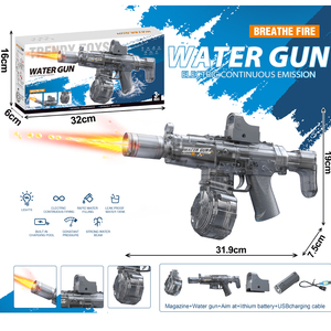 Pistola ad Acqua Automatica per Bambini, Grande Capacità, Giocattolo Estivo con Luce, Lunga Gittata, in Plastica Grigia/Blu - Product Image 2