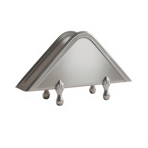 Porte-serviettes triangulaire en métal au design Art Déco, texture moulée, pour cuisine et salle à manger, commande en gros - Product Image 1