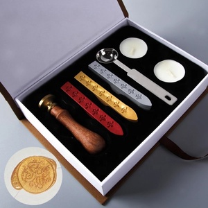 OEM Custom Wax <strong>Seal</strong> Sticks Kit Resin Paper Metal Components <strong>Wooden</strong> Box Sealing Wax Stamp Office Wedding DIY Gift Pack Gift Box - Product Image 1