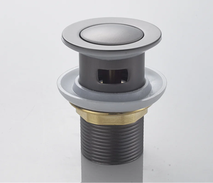 Robinet mélangeur d'eau monocommande moderne haut de gamme en acier inoxydable gris pour eau chaude et froide - Product Image 6