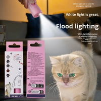 Mainan Kucing Tongkat Interaktif Isi Ulang Otomatis untuk Latihan, Desain Kartun Modern Sederhana Nan Menarik, Pengisian Daya USB-C Ramah Lingkungan