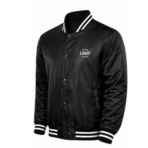 Chaqueta de Satén de Color Sólido de Invierno de Alta Calidad para Hombre, Hecha a Medida en Pakistán, Precio Bajo, Ropa Exterior Informal con Logotipo Frontal - Product Image 6