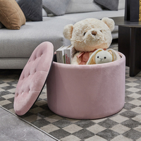 Bailey Tabouret Pouf Rembourré Personnalisé Repose-pieds Pouf Rond Grande Table Basse Pouf De Rangement