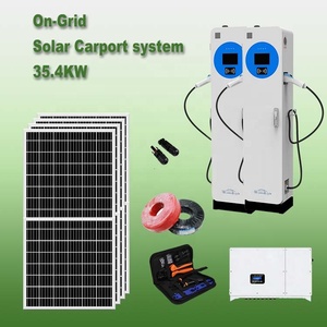 Sistema de Carport Solar Conectado a la Red de 35.4KW para Hogares, Apto para Estacionar 10 Autos - Product Image 3