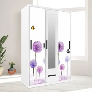 new cupboards modern design sliding door mirror steel metal almirah cabinet clothes furniture storage wardrobes bedroom closet