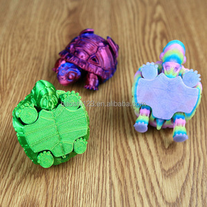 Jouet unisexe en plastique imprimé en 3D avec articulations mobiles, tortue mécanique créative, modèle fantaisie pour enfants et adultes - Product Image 3