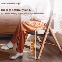Chaise de salle à manger pliable en bois avec revêtement en cuir, chaise de conférence de bureau empilable, design moderne pour le mobilier de maison