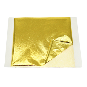 Hang động sơn nhà thiết kế lá giấy 14*14cm Đài Loan vàng lá tấm đồ nội thất thủ công đền mạ vàng trang trí lá - Product Image 3