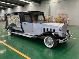 2025 Cercueil électrique de luxe noir classique vintage, modèle funéraire, pour transport spécial et funérailles, avec dépôt - Product Image 4