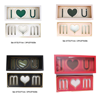 Lot de 4 boîtes en carton en forme de lettre « Je t'aime » pour emballage de chocolats, gâteaux et fleurs de la Saint-Valentin