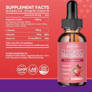 <span class=keywords><strong>Gouttes</strong></span> liquides de glycinate de magnésium à haute absorption avec vitamine B6 pour favoriser le sommeil, la santé des os et des muscles - Product Image 2
