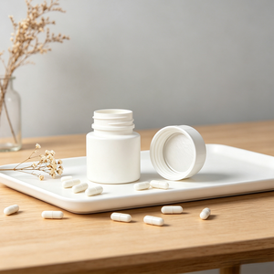 Custom Logo Plastic Pill Bottle Screw Cap Cylinder <b>Container</b> Packaging <b>for</b> <b>Tablets</b> - Product Image 2