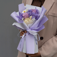 Bouquet de fleurs fraîches stabilisées personnalisé, coffret cadeau rose éternelle pour Noël, la Saint-Valentin, anniversaire, célébration, vente en gros