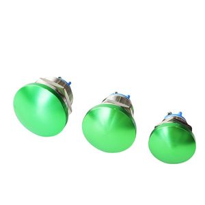 Botón Pulsador de Parada de Emergencia CHYF de 16mm, 19mm, 22mm, Rojo y Verde, Tipo Hongo, 250V, con Retención, Metálico - Product Image 1