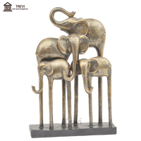Statue d'éléphant en laiton de grande taille pour décoration extérieure