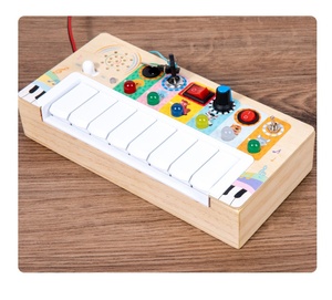 Clavier électronique multifonctionnel en bois en gros, jouet éducatif pour enfants avec lumières LED, boîte d'apprentissage pour les tout-petits - Product Image 4