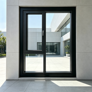 Ventana Abatible de Aluminio con Herrajes Europeos Modernos Deioux, Apertura Interior, Doble Acristalamiento, Vidrio Templado Personalizado - Product Image 1