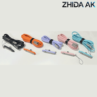 Nouveau design, câble de charge super rapide 240W, cordon plat en silicone de type C, kit de support 2 en 1, tendance 2026, logo personnalisé, charge rapide