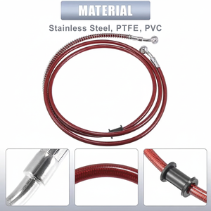 Extensión Universal para Soporte de 14 Pulgadas, Línea de Freno Hidráulico Delantero para Motocicleta, de Acero Inoxidable Trenzado, Aprobada por DOT, Fácil Instalación - Product Image 3