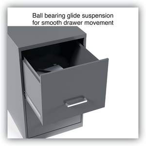 Archivador vertical de acero Alera Soho con 2 cajones, 14 x 18 x 24.1 pulgadas, para uso en oficinas y talleres, color carbón - Product Image 5