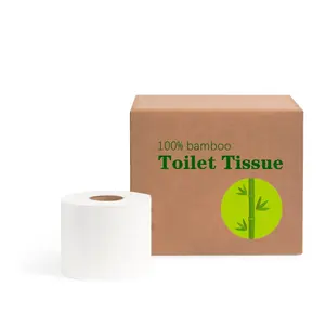 Wholesale Custom Printed Bulk Bathroom Toilet Tissue Paper Bamboo Pulp Toilet Paper Roll