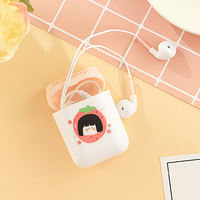 Kiki-368 Earbud Kartun Anak-anak Mikrofon Berkabel Bahan ABS IPX-3 Tahan Air Antarmuka 3.5mm Earphone Cantik Multi-warna