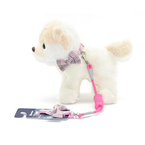 小型ソリッドパターンポリエステルペット犬用ハーネスリーシュセットバタフライノット襟とリーシュ付き - Product Image 6