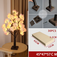 X Familie Moderne Stijl Kersenbloesem Licht Pvc Batterij Power Gloeiende Kerstversiering Voor Landschap Voor Vakantiefeest
