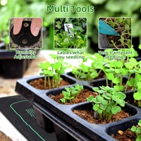 Kit baki biji pemula 80-cell, alas panas 20.47 "nampan kuman besar kontrol kelembaban kubah Pot bunga tanaman plastik Modern
