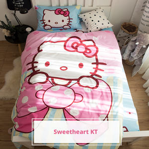 Ensemble de literie pour enfants en coton tricoté à 100 %, trois pièces, avec couverture de sieste et housse de couette, imprimé animal, literie pour bébé pour la maternelle - Product Image 5