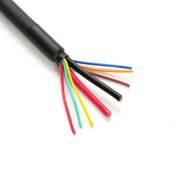 Konektor Sudut Kanan 2+6 Pin Kabel PVC Harness 2x4mm+6x0.3mm Hitam 40cm Ujung Terbuka 50mm Elektronik Otomotif