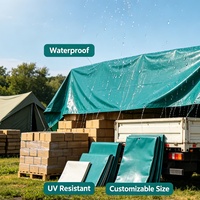 Lona de PVC Impermeable y Resistente al Fuego, Tela Recubierta de PVC con Base de Poliéster