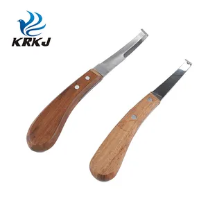 KD905 wood handle design veterinary farrier tool horse hoof cutters trimmer knife kit
