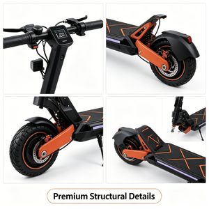 Trottinette électrique adulte 1000W*2, batterie 52V 22.5Ah, vitesse maximale 65km/h, pliable, Kms-g2 Booster - Product Image 3