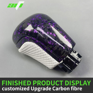 Private Custom Gloss Carbon Fiber &amp; Leather <strong>Shift</strong> <strong>Knob</strong> for Camry High Quality Interior Accessory - Product Image 6
