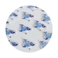 Accesorios de decoración para slime DIY: dijes de resina planos de dibujos animados (pez, estrella de mar, caballito de mar)