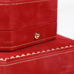 Boîte à bijoux de forme carrée à la mode avec logo personnalisé Boîte de rangement pour bijoux en velours Emballage - Product Image 5