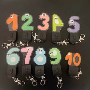 Porte-clés personnalisé <span class=keywords><strong>Cyberpunk</strong></span> en acrylique translucide multicolore avec LED, outils EDC en PVC et accessoire flash pour clés - Product Image 2