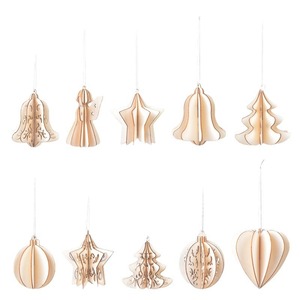 Adornos Navideños de Madera 3D en Forma de Árbol, Acabado Natural, Ecológicos, Decoración Interior para Sala de Estar, Colgantes MS040 - Product Image 5